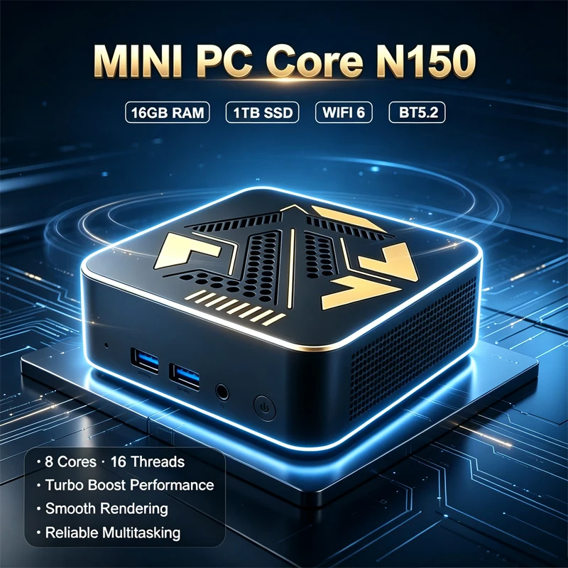 Home Office Windows 11 - Intel Core N150 High Performance Mini