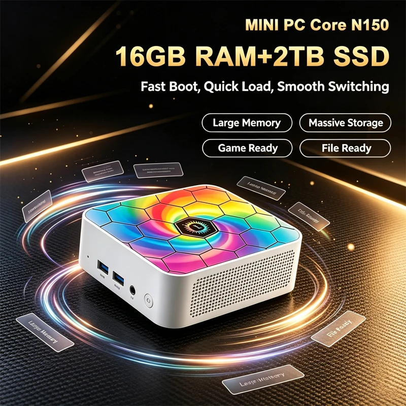 Home Office Windows 11 - Mini Desktop PC Intel N150 16GB