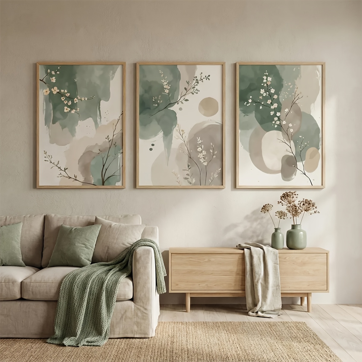 3pcs Japanese-Style Plant Canv - огляд і ціна Home Office Word