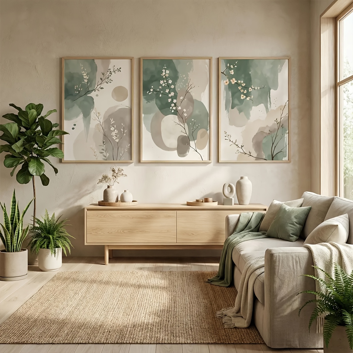 3pcs Japanese-Style Plant Canv - огляд і ціна Home Office Word