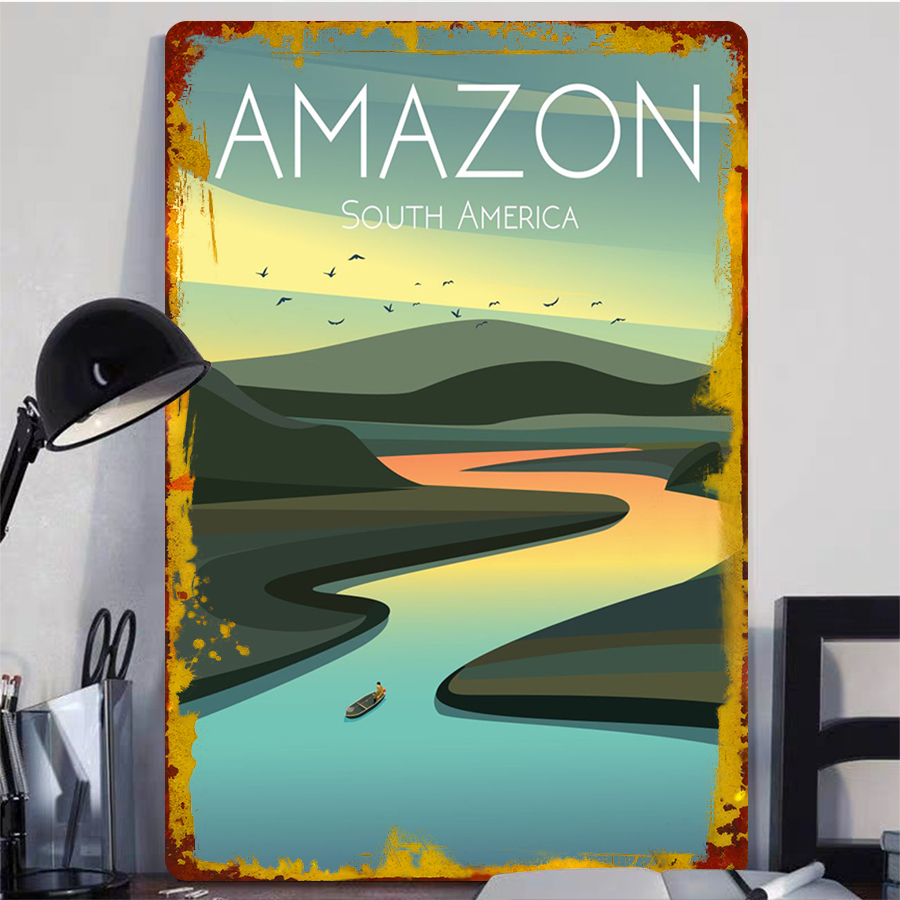 Amazon River Landscape Metal W - огляд і ціна Home Office Amazon
