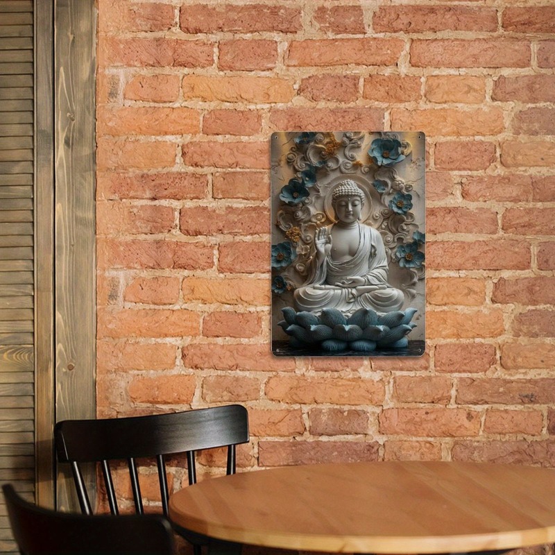 Zen Buddha Statue Aluminum Wal - огляд і ціна Home Office Yoga Room Ideas