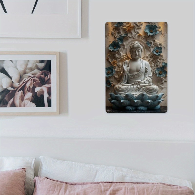 Zen Buddha Statue Aluminum Wal - огляд і ціна Home Office Yoga Room Ideas