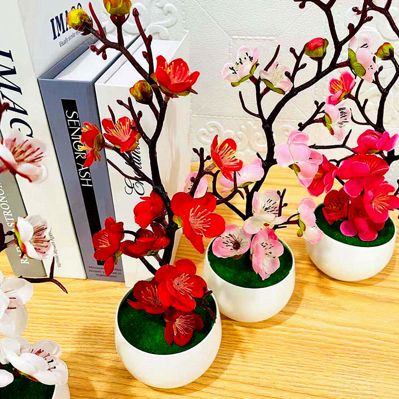Simulation Plum Flower Pot Pla - огляд і ціна Home Office Word