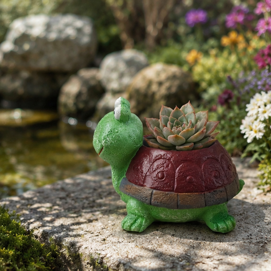 Cute Turtle Planter Resin Succ - огляд і ціна Home Office Xp