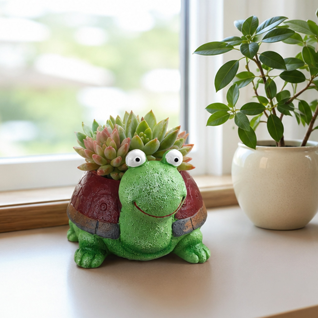 Cute Turtle Planter Resin Succ - огляд і ціна Home Office Xp
