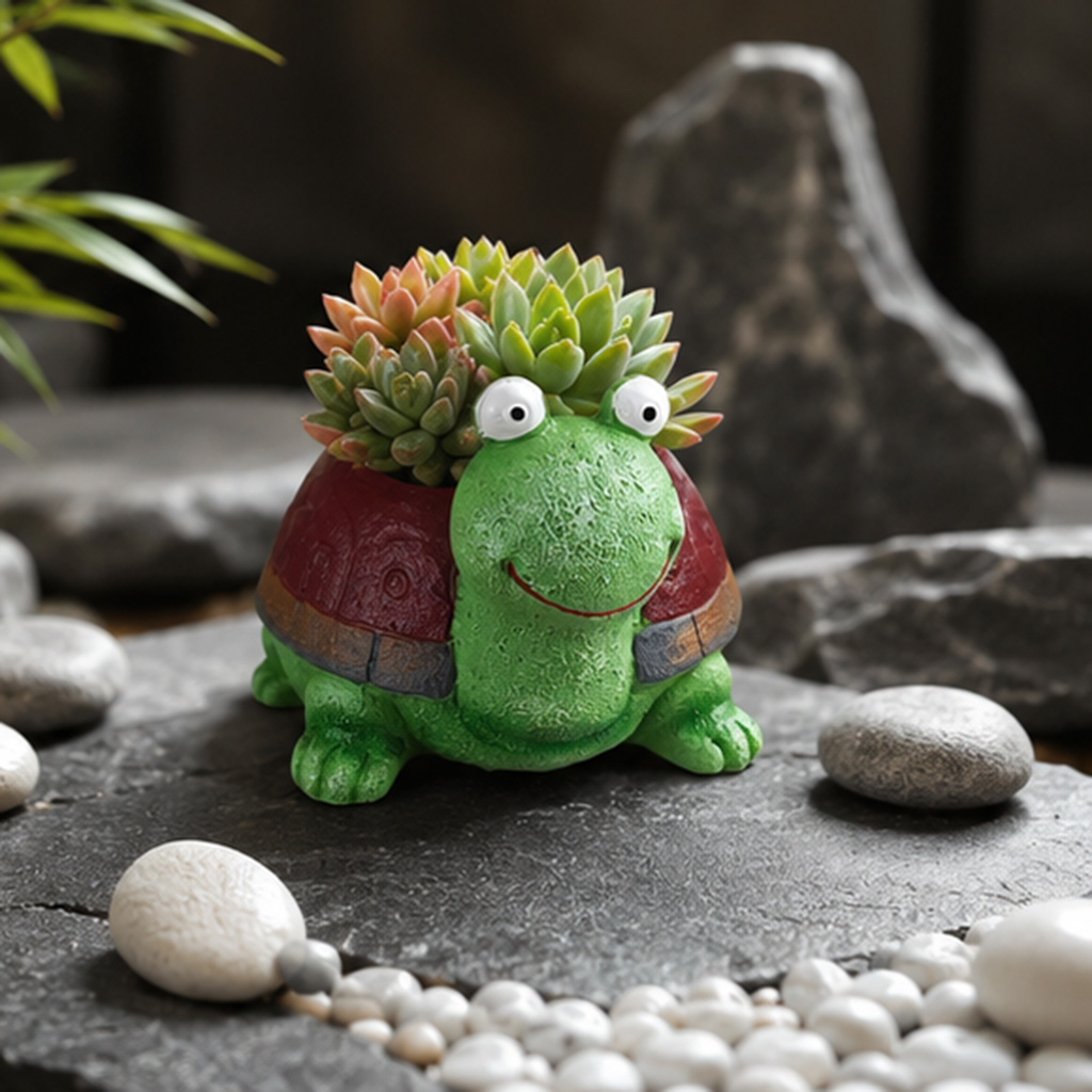 Cute Turtle Planter Resin Succ - огляд і ціна Home Office Xp